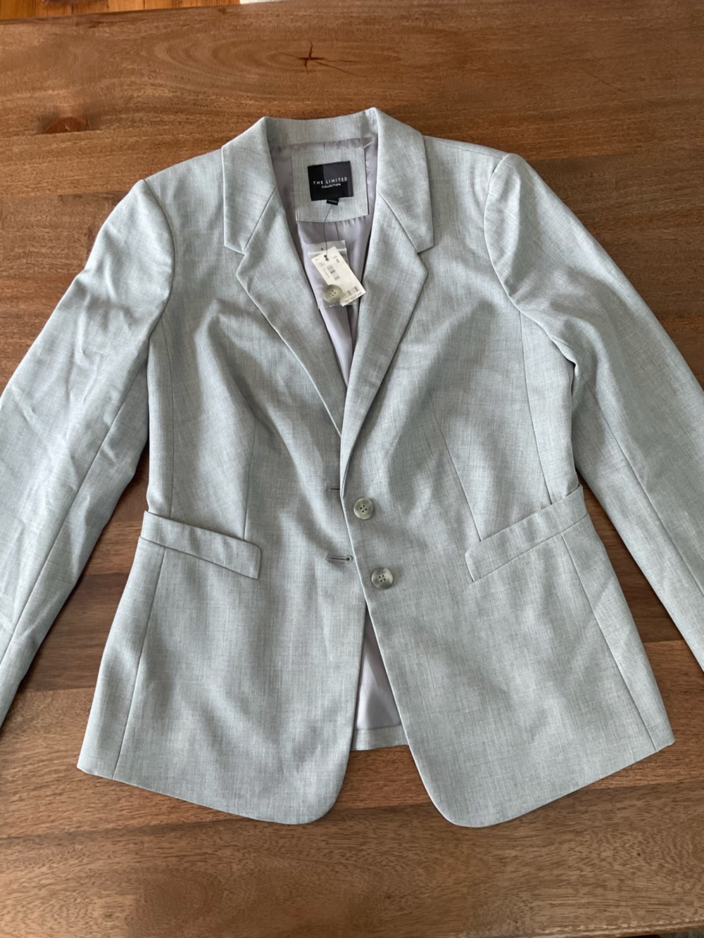 The Limited Women's Light Gray Two-Button Blazer size 8